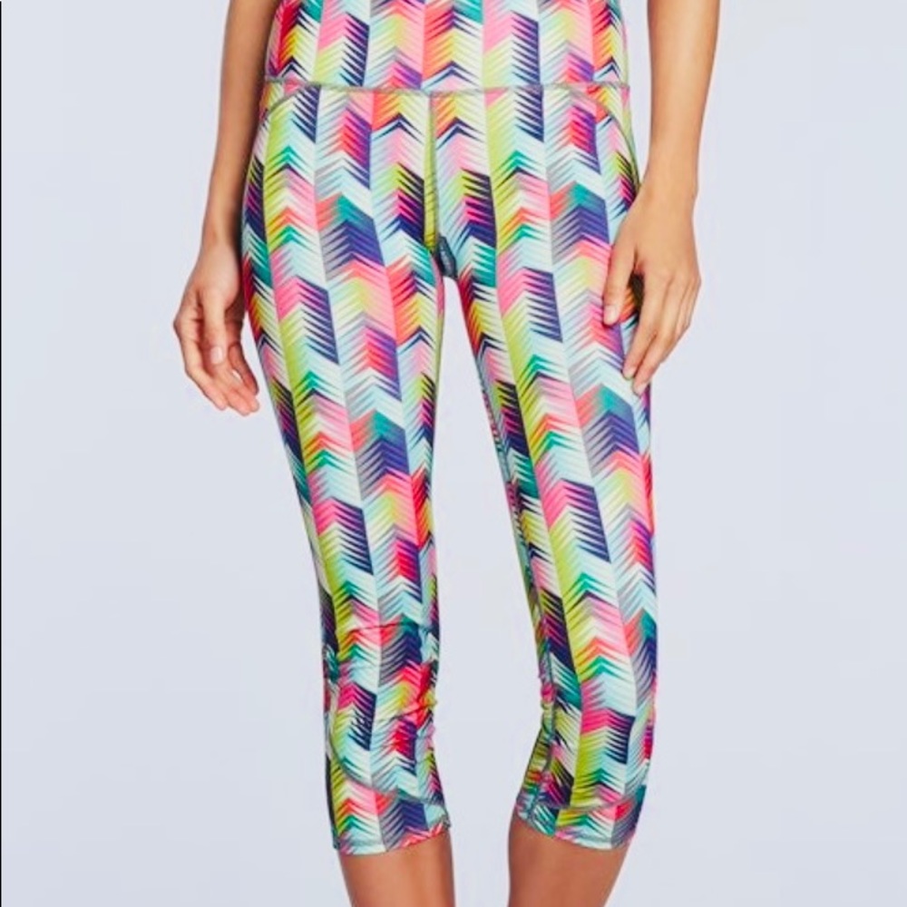 Fabletics Multi Colored Capri Yoga Pants - image 1